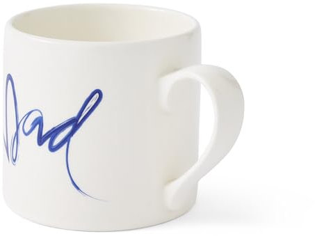 Portmeirion Home & Gifts Merion Blue and White Mug Mum, Dad, Mr or Mrs (Dad)