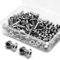 (50 Sätze) M5 x 16mm Innensechskantschrauben und Muttern Set 304 Edelstahl Flachkopf Möbel-Anschluss Schrauben