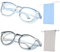 TPBSITNS 2PCS Safety Glasses Anti Fog Goggles with Side Shields, Stylish Blue Light Blocking Glasses Clear Lens with 2PCS Storage Bag, Anti UV Eye Protection Glasses for Women Men (Blue + Gray)