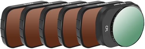 FPVtosky Mini 4 Pro set di filtri, mini 4 filtri ND multistrato, set di filtri CPL per droni DJI Mini 4 Pro, confezione da 6 (CPL, ND16, ND32, ND64, ND128, ND256)
