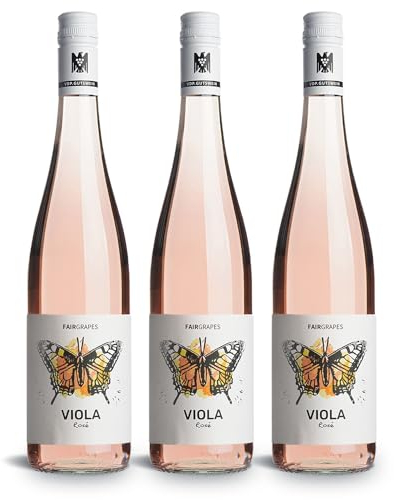 FairGrapes Rosé »Viola« | 90 Punkte Falstaff | VDP.Gutswein | Roséwein Trocken | Erdbeere & Waldfrüchte | Geschenkidee (3 x 0.75 l)