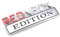 MyFisher zlj6688 3D ABS Redneck Edition Heckkoffer-Emblem-Abzeichen-Aufkleber, Auto-Styling-Zubehör, kompatibel mit F150 F250 / Grand Cherokee (Color : Silver Red)