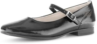 Gabor Damen Riemchenballerinas, Frauen Flats,Best Fitting,Ballett-Schuhe,Ballet-Flats,Ausgehschuhe,Abendschuhe,Slip-ons,schwarz,41 EU / 7.5 UK