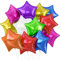 Mehrfarbige Stern Folienballons Bunt Helium, Luftballon Bunte Folie, 8 Farben, Partyballons, Dekoration fur Geburtstags, Deko Karneval - 25 stk