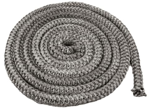 ZOCONE Junta Puerta Chimenea Φ10mm x 4m Junta Refractaria Chimenea de Leña, Negro Cuerda de la Estufa Fumador Chimenea Quemador