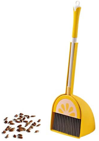 Juego de escoba y recogedor para niños, herramienta de limpieza de diseño de frutas, juego de ayudante de limpieza, herramientas de limpieza de la casa para cocina y baño