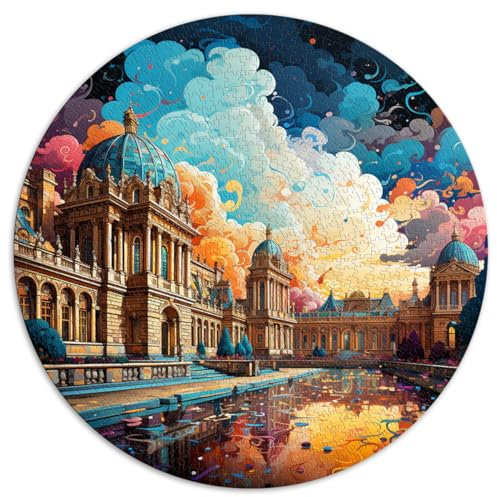 1000-teiliges Puzzle, Palacio Real de Madrid, kreisförmiges Puzzle, für Erwachsene und Kinder ab 12 Jahren, Puzzle aus Pappe, pädagogisches Spiel, Herausforderungsspielzeug, Größe 67,5 x 67,5
