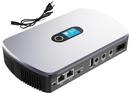 Batterie de Secours UPS, Alimentation par Batterie de Secours,Alimentation du Modem 8 800 mAh avec POE | UPS Compact pour routeur, Modem, caméra de sécurité, Protection Contre Les surcharges