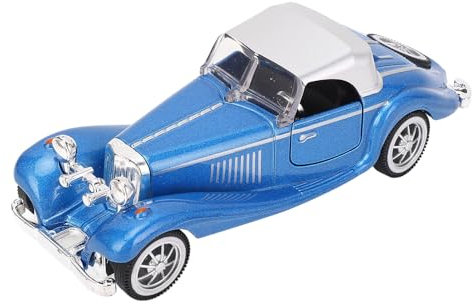 Srliya Simulation Oldtimer-Modell, Oldtimer-Modell, Druckguss-Metalllegierung, Vintage-Modell, Spielzeugauto, Sammlerstück, Heimdekoration, Ornament (Blau)