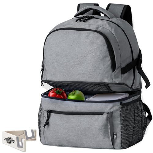Mochila Nevera Isotérmica RPET 600D | Compartimento Térmico Base con PEVA | Diseño Urbano y Multifuncional | Bolsillos Laterales y Frontales | Extra PosaMóvil