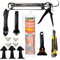 Tsekouri Set - Bundle With Sealant Gun, Silicone Tool Finishing 3 in 1 Kit Smoothing Set To Work With Everbuild General Purpose Waterproof White