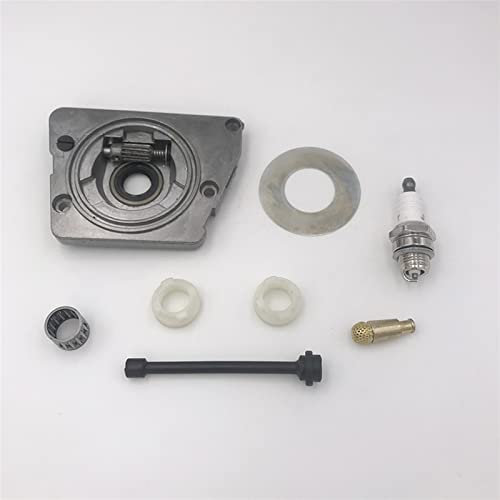 MEXWLOP Kit tubo filtro olio pompa a vite senza fine candela, for Husqvarna, 61 66 266 268 272 XP 266XP 268XP 272XP parti motosega Kit ingranaggio a vite senza fine per pompa olio motosega