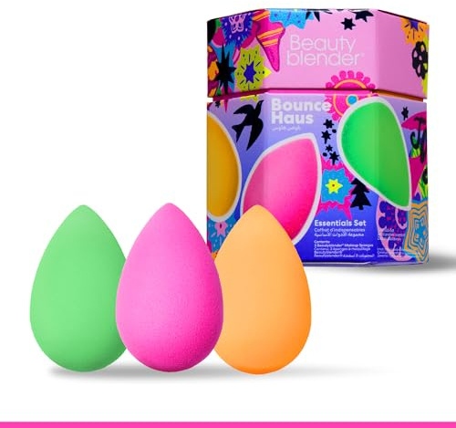 Beautyblender Bouncehaus Essentials Set – 3-Piece Limited Edition Makeup Sponge Gift Set – Latex-Free, Reusable Beauty Tools for Foundation, Concealer, Powder, BB Cream & Flawless Skin Finish