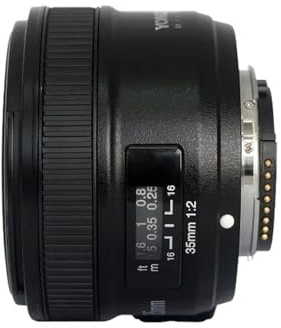 Juego de Objetivos compatibles con Nikon F D7100 D3200 D3300 D3100 D5100 D90: 35 mm f/2.0 y 50 mm f/1.8 for cámaras réflex Digitales.(50mm F1.8)