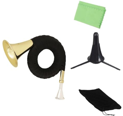 Premium Waldhorn Blasinstrument 1 Stück für Anfänger, Messing | Musikübung und Bühnenauftritt, mit Tasche, Bequemes Handling, für Junge Mädchen und Bandleiter Zufällige Farbe
