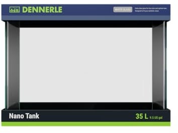 Dennerle Nano Tank White Glass, 35 Liter - Weißglas Aquarium | 40 x 32 x 28 cm, geeignet für Aquascaping, klare Weißglas-Optik