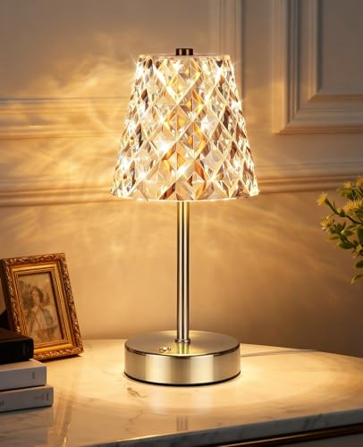 Akku Tischlampe Aufladbar, 5200mAh Tischlampe Kabellos Akku Nachttischlampe | Touch 3 Farben & Dimmbar Akku Tischleuchte USB Aufladbar Led Lampe Nachttischlampe für Wohnzimmer Schlafzimmer Gaststätte Bar