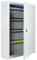 HMF 13564-07 Schlüsselschrank 64 Haken verstellbare Hakenleisten, 45,0 x 30,0 x 8,0 cm, lichtgrau