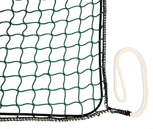 Kerbl Abdecknetz SafeNet (Größe 6,5 x 2,5 m, Maschenweite 45x45 mm, für PKW-Anhänger, aus geflochtetem Polypropylen knotenfrei) 37253, grün