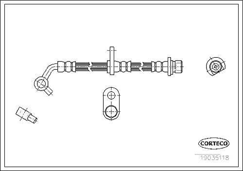 Corteco 19035118 Bremsschlauch hinten links