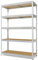 Steinbock Schwerlastregal Typ M verzinkt - 1.000 Tragkraft - HxBxT 180 x 120 x 45 cm - Steckregal mit 5 höhenverstellbaren Böden - 200 kg Fachlast - Made in EU - Metallregal - Fachbodenregal
