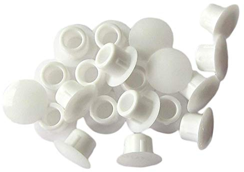 Hettich Abdeckkappen zum Eindrücken, Ø 5 mm, Kunststoff weiß, 20 Stück 89292