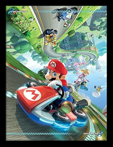 Pyramid International Lx - Mario Kart 8 (Flip) 30cm x 40cm Framed, Collectors Print - A Stunning Artwork to Enhance Your Collection or Living Space, One Size