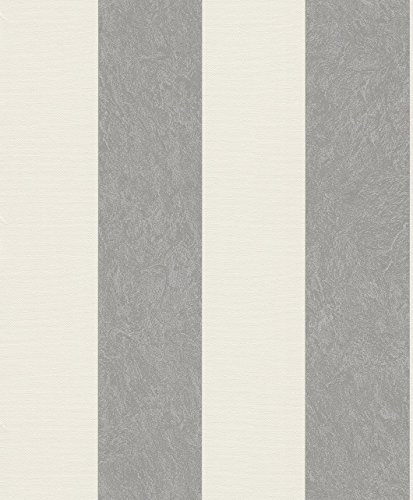441901 - Belleville rayé Gris Blanc Galerie Wallpaper