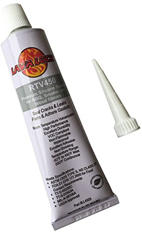 LavaLock Food Safe Grill Grade Adhesive Grill Smoker High Temp RTV Silicon - Clear 3 Ounce