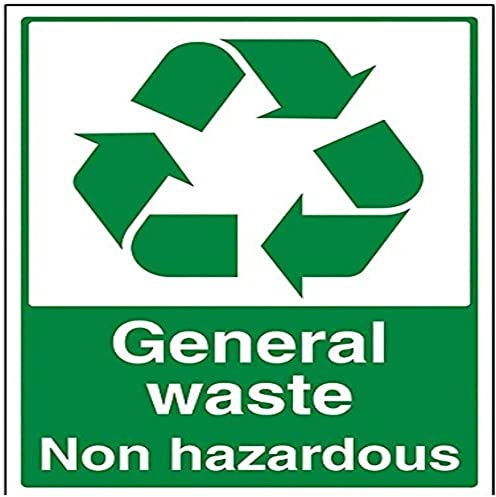 vsafety 73008bc-r generale riciclaggio segno, Generale rifiuti, non pericolosi, Plastica rigida, verticale, 300 mm x 400 mm, colore: verde