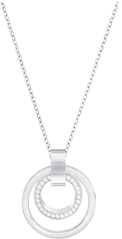 Swarovski Hollow Anhänger, Rund, Mittel, Weiss, Rhodiniert