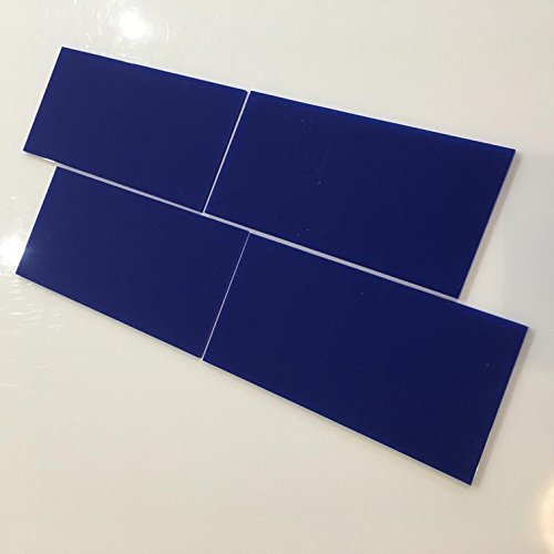 Super Cool Creations Rechteckig Fliesen Von - Blau, Pack of Ten - 6cm x 3cm