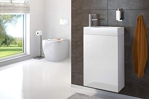 SAM Möbel Outlet Waschplatz VITA | Hochglanz weiß | 58 x 40 x 22 cm | Badmöbel | Kombinierbar