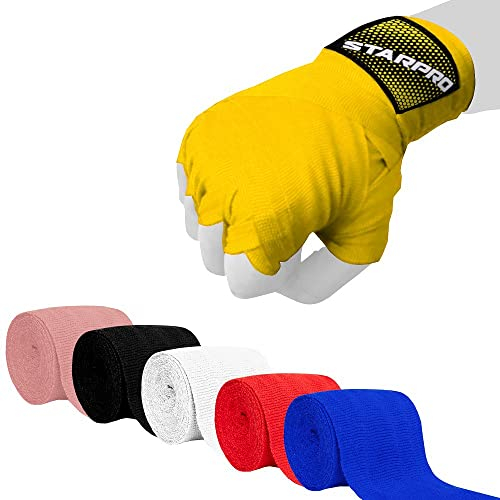 Starpro Bande Boxe sous Gants Intérieurs et Protecteur de Poing et de Pouce pour la Formation en Boxing, Sparring, Muay Thaï, Kickboxing, MMA, Arts Martiaux et Combat Training - Couleurs Variées
