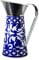 Antikas - Vintage Blumen Kanne - Blechkanne, Blau-Silber, Portugiesisch