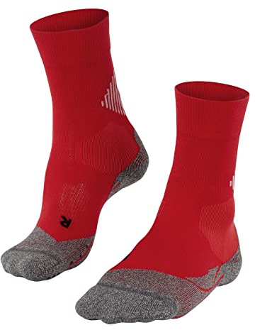 FALKE Unisex Socken 4 GRIP U SO Funktionsmaterial für maximalen Speed 1 Paar, Rot (Scarlet 8079), 44-45