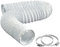 LOOTICH Tubo dell'aria di Scarico Condotti Flessibile in PVC Diametro 153mm Lunghezza 2,5m per Impianti di Climatizzazione Asciugatrici Cappe Aspiranti con 2 Morsetti in Acciaio