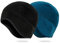 Arcweg Fahrrad Mütze Winter Helm Mütze Radmütze Unterziehmütze Herren Damen Fahrrad Mütze Thermo Fleece Radmütze Radsport-mützen Laufmütze Radfahren Laufen Skull Cap (Black+Blue, One Size)