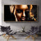 GYJDD Tableau Murale Peintures Femme Or Noir Toile Tableau Art Mural Affiches et africaines Tableaux murales Horizontales scandinaves pour la Decoration de la chambre50x100cm sans Cadre
