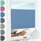 Schuette® Plissee ohne Bohren zum Kleben ● Melange Kollektion: Deep Sea (Blau) ● 50x200cm (Breite x Höhe) ● Suprafix Faltrollo Klebehalterung ● Bequeme Rollo Montage inkl. Video