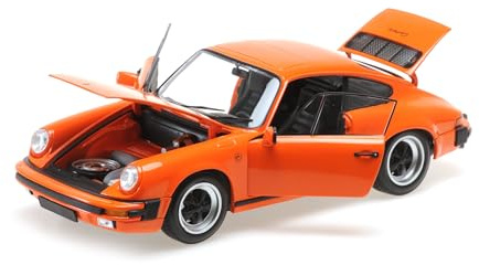 Minichamps 100063025-1:18 1983 Porsche 911 Carrera Coupe 3.2-Orange Sammlerstück Miniaturauto