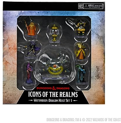 D&D-Ikonen der Reiche - Waterdeep: Dragon Heist Box Set 1 | DnD Miniaturen, Mehrfarbig/Meereswellen (Ocean Tides) Halloween