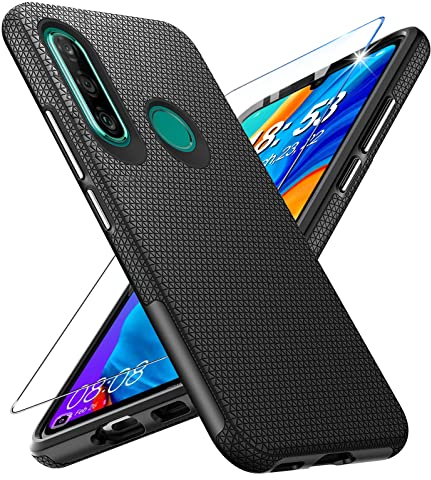 Vaki Handyhülle für Huawei P30 Lite, Stoßfest, Kratzfest, Rutschfest, Schutzhülle, Silikon, Schwarz, Phone Case, Schutz und Langlebigkeit, Pro Shock Absorption, Screen Protector