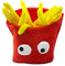 Surakey Halloween Pommes Hut,Lustiger Plüsch Hut für Erwachsene Kinder, Partyhüte Urlaub Cosplay Mütze,Hamburger Pizza Pommes- Kopfbedeckung, Accessoire, Mottoparty, Karneval