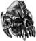JewelryWe Totenkopf Adlerklaue Ring Herren: Edelstahl Adler Klaue Teufel Zähne Schädel Biker Skull Herrenring Gothic Schädelring Punk Rock Fingerring Band Vintage Skelett Schmuck für Männer Größe 62