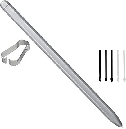 Stylet de rechange pour Samsung Galaxy Book Pro 360, Galaxy Book 2 360, Galaxy Book 2 Pro 360, Galaxy Book 3 Pro 360 + pointes (argenté)
