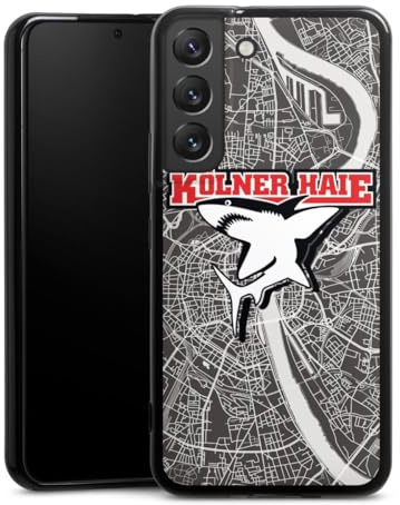 Slim Case extra dünn kompatibel mit Samsung Galaxy S22 Silikon Handyhülle schwarz Hülle Offizielles Lizenzprodukt Kölner Haie Eishockey
