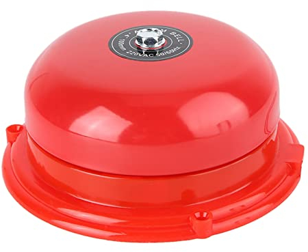 Campanello Elettrico Ad Alto Volume da 100 DB, Campanello Interno di Controllo Antincendio in Acciaio Inossidabile da 4 Pollici per Allarme Evacuazione di Emergenza per Scuola e (220V)