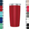 Mi Ko Mi Ka Taza Termo Café y Te para Llevar en Mano o en Coche - Taza Térmica de Acero Inoxidable Asa Tapa (600ml, Rojo)