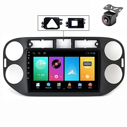 Android 12.0 Radio para VW Volkswagen Tiguan 1 NF 2006 2007-2016 2 DIN de Coche navegador Pantalla táctil Reproductor Multimedia 4G Carplay Android Auto GPS Bluetooth Estéreo (M150S 4core 2+32G,A)